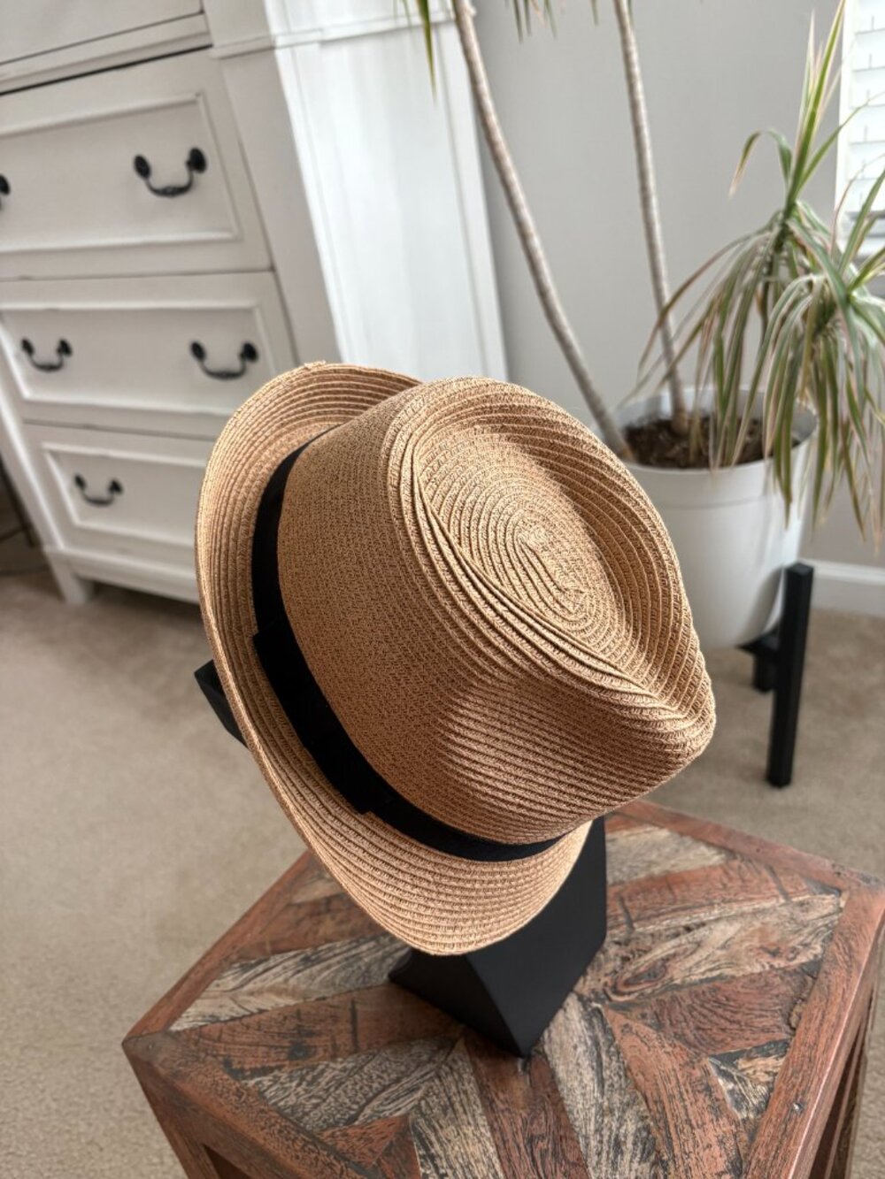 Sonoma Goods For Life Women's Natural (Tan) Packable Classic Fedora Size OS - Picture 5 of 8